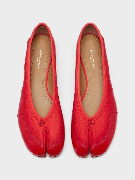 Maison Martin Margiela Shoes - Maison Margiela Women's Red Tabi New Ballerina 37